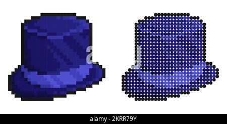 magician wizard hat game pixel art vector illustration Stock Vector ...