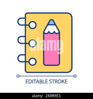 Sketchbook RGB color icon Stock Vector