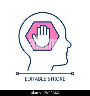 Own limitations RGB color icon Stock Vector