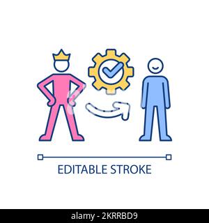 Mindset shift RGB color icon Stock Vector