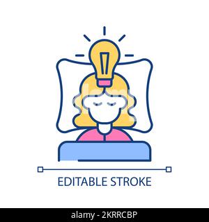 Sleep and creativity RGB color icon Stock Vector