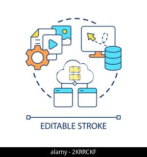 Personal data storage concept icon Stock Vector