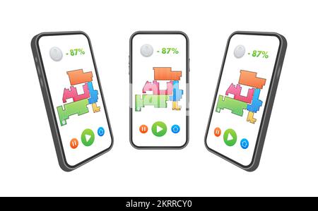 Robot vacuum cleaner. Housework done by robot. Vector illustration. Stock Vector
