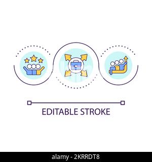 Career growth loop concept icon Stock Vector
