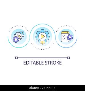 Publishing tools loop concept icon Stock Vector