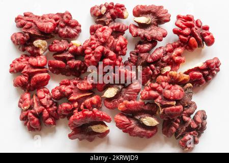 red walnut livermore kernels, nese, italy Stock Photo