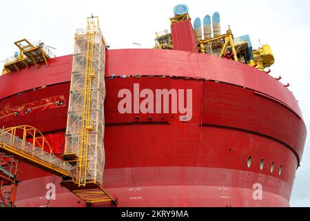 QINGDAO, CHINA - NOVEMBER 29, 2022 - The largest cylinder type floating ...