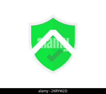 Home Shield, home insurance protection shield with safety network connecting logo design. Property insurance security concept to protect family. Stock Vector