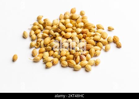 A close up of  dried coriander seeds Stock Photo