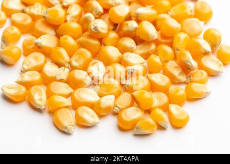 raw sweetcorn kernels Stock Photo