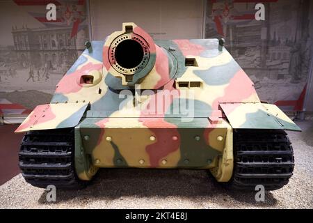German assault gun Sturmtiger front view. Museum of Tanks and Armored Vehicles in Patriot Park Stock Photo