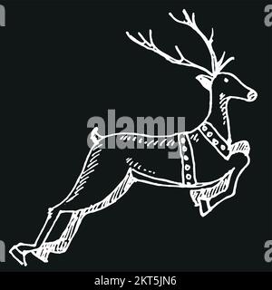 Christmas icons freehand drawn decoration Stock Vector