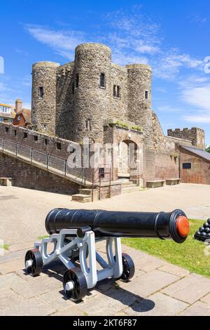 Rye Sussex the Rye Castle Museum or Ypres Tower in the Gungarden Gun Garden Rye East Sussex England UK GB Europe Stock Photo