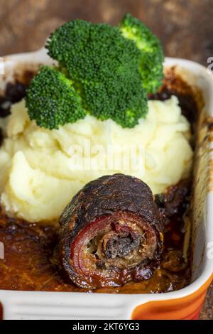 German Meat Roulade In Casserole Stock Photo