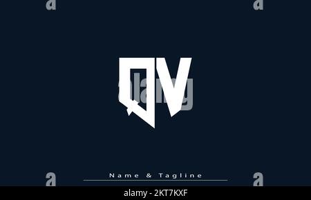 Alphabet letters Initials Monogram logo QV , VQ Stock Vector