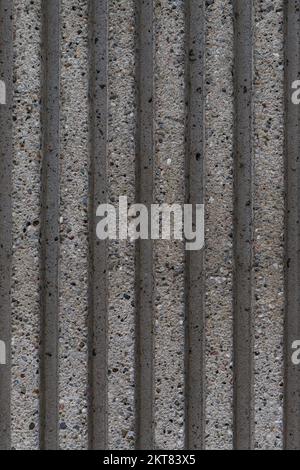 Grey textured striped stone wall background, full frame Stock Photo