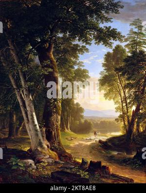 The Beeches by Asher Brown Durand (1896-1886), oil on canvas, 1845 Stock Photo