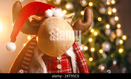 Christmas Reindeer Puppet Stock Photo