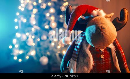 Christmas Reindeer Puppet Stock Photo