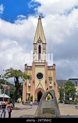 TERESOPOLIS, RIO DE JANEIRO, BRAZIL - October 25, 2022: Mother Church of Santa Teresa Stock Photo