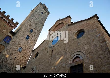 Basilica collegiata di Santa Maria Assunta, San Gimignano, Tuscany, Toscana, Italy, Europe, UNESCO World Heritage Site Stock Photo