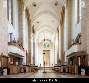 The nave of Guildford Cathedral, Surrey, England, UK, with a view to the high altar Stock Photo