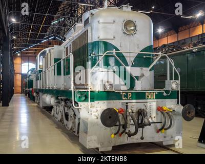 1948 American Locomotive Company (ALCO) Diesel locomotive CP 1501, National Railway Museum of Portugal Stock Photo