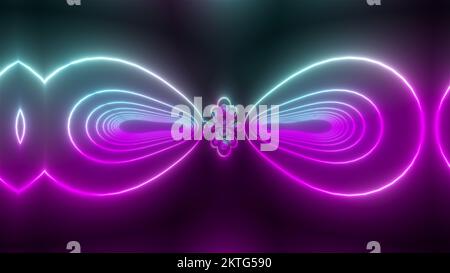 Purple neon lights. Computer generated 3d render Stock Photo