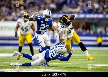 Indianapolis Colts safety Julian Blackmon (32) walks off the field ...