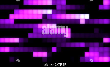 Data mining moving, abstract squares background. Motion. Colorful blurred retro pattern with rows of intermittently flowing squares Stock Photo
