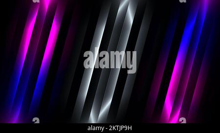 Bright light from the middle. Motion.White background with pink-blue light in the middle where black stripes move in abstraction. High quality 4k foot Stock Photo