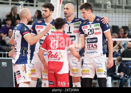 Trento , Italy. 29/11/2022, CEV Men Volley Champions League - Pool D  - ITAS Trentino VS Grupa Azoty ZAKSA. 29th November 2022, BLM Group Arena, Trento , Italy. Stock Photo