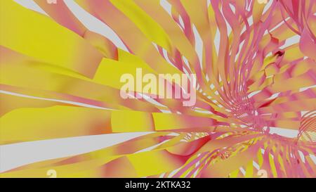 Abstract waving lines or stripes dynamic background. Design. Rippling colored ribbons in the wind Stock Photo