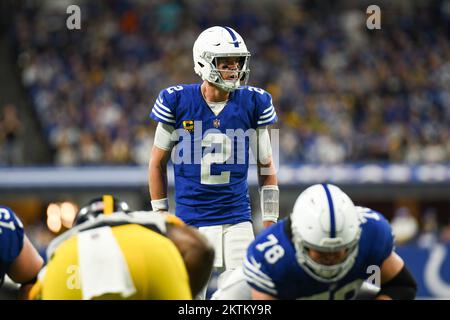 Indianapolis, Indiana, USA. 28th Nov, 2022. November 28th, 2022 Indianapolis Colts quarterback Matt Ryan (2) during Pittsburgh Steelers vs Indianapolis Colts in Indianapolis, IN. Jake Mysliwczyk/BMR (Credit Image: © Jake Mysliwczyk/BMR via ZUMA Press Wire) Stock Photo