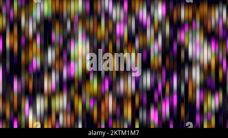 Blurred stripes shimmering pattern. Motion. Colored segments flowing on a black background Stock Photo
