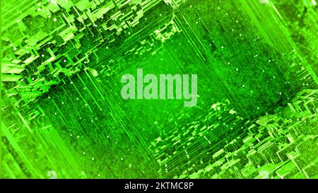 Abstract construction background looking like endless corridor of blocks. Motion. Fractal animation of moving 3D shapes Stock Photo