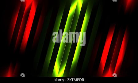 Moving diagonal bright stripes and neon light. Motion. High tech background with moving long figures or batteries Stock Photo