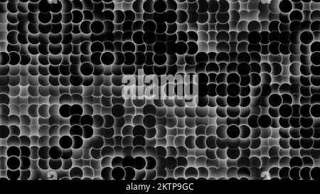 Background of moving dots with glowing lines. Design. Moving dots in style of bubbling bubbles or molecules. Background with glowing black dots. Stock Photo