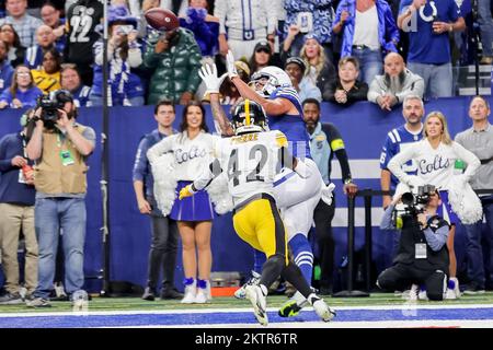 Pittsburgh Steelers' James Pierre (42) in action before a pre