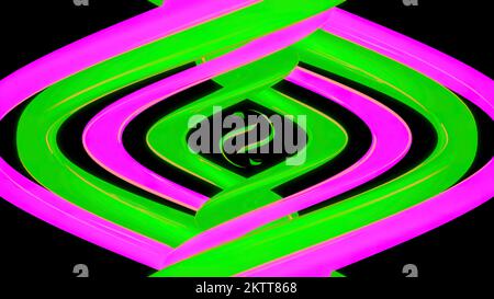 Abstract green spherical objects with ripples around. Design. Swirling ...