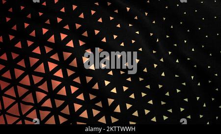 Orange and black flag. Motion.A bright canvas in animation with different patterns and drawings of geometric shapes. High quality 4k footage Stock Photo