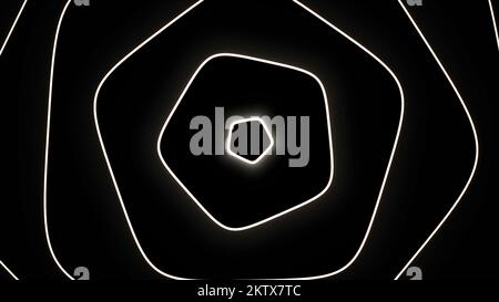Black background. Motion. Purple and white lines appearing and moving apart in 3D format. High quality 4k footage Stock Photo