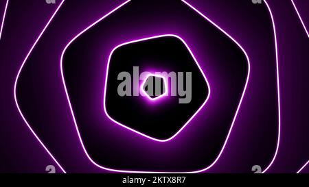 Black background. Motion. Purple and white lines appearing and moving apart in 3D format. High quality 4k footage Stock Photo