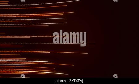 Orange and purple background. Motion.Bright white horizontal lines that appear together with the light in the animation. High quality 4k footage Stock Photo
