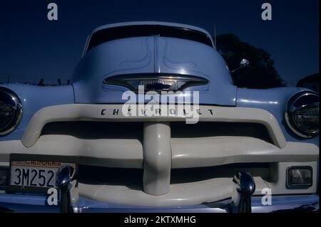 Blue Chevrolet pickup truck,parked in S.Diego Ca Stock Photo