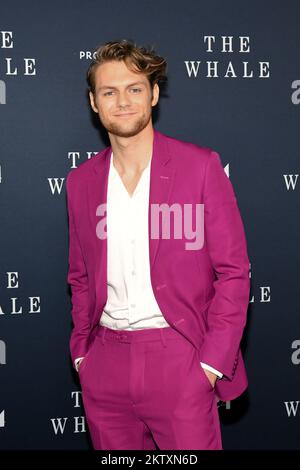 New York, USA. 29th Nov, 2022. Ty Simpkins attends 'The Whale' premiere at Alice Tully Hall in New York, NY, on November 29, 2022. (Photo by Efren Landaos/Sipa USA) Credit: Sipa USA/Alamy Live News Stock Photo