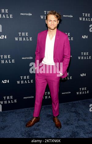 New York, USA. 29th Nov, 2022. Ty Simpkins attends 'The Whale' premiere at Alice Tully Hall in New York, NY, on November 29, 2022. (Photo by Efren Landaos/Sipa USA) Credit: Sipa USA/Alamy Live News Stock Photo