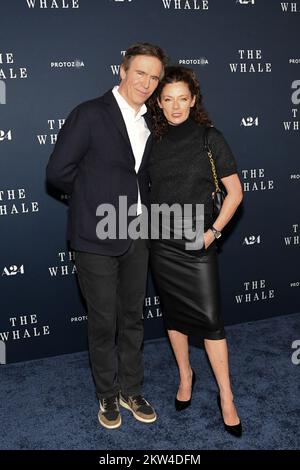 New York, USA. 29th Nov, 2022. Jack Davenport and Michelle Gomez attend 'The Whale' premiere at Alice Tully Hall in New York, NY, on November 29, 2022. (Photo by Efren Landaos/Sipa USA) Credit: Sipa USA/Alamy Live News Stock Photo