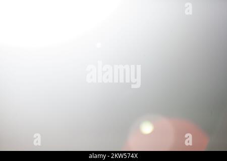 silver and white bokeh lights defocused. abstract background. Stock Photo