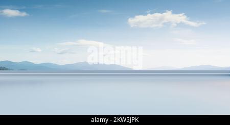 Empty solid clean floor with beautiful landscape background Stock Photo